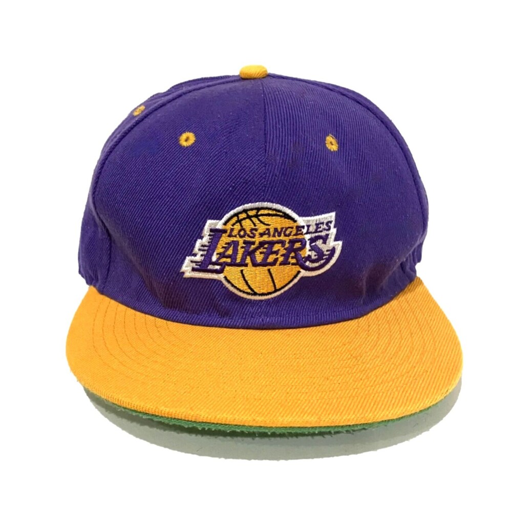 Los Angeles Lakers Snapback Hat Purple Gold Mens Adjustable NBA Basketball Logo